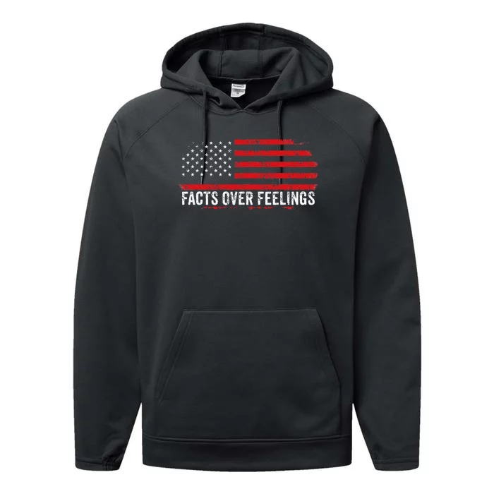 Facts Over Feelings Election 2020 Maga Trump Performance Fleece Hoodie