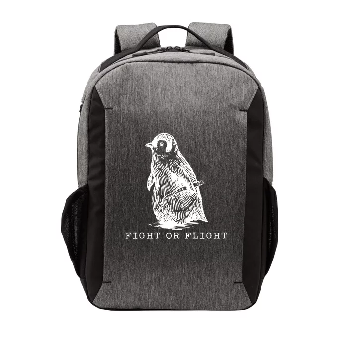 Fight Or Flight Funny Penguin Meme Vector Backpack