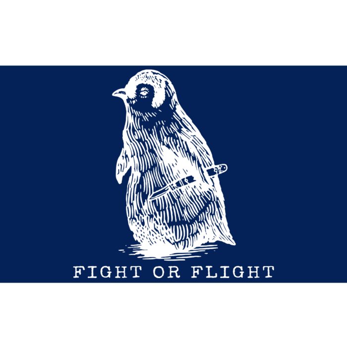 Fight Or Flight Funny Penguin Meme Bumper Sticker