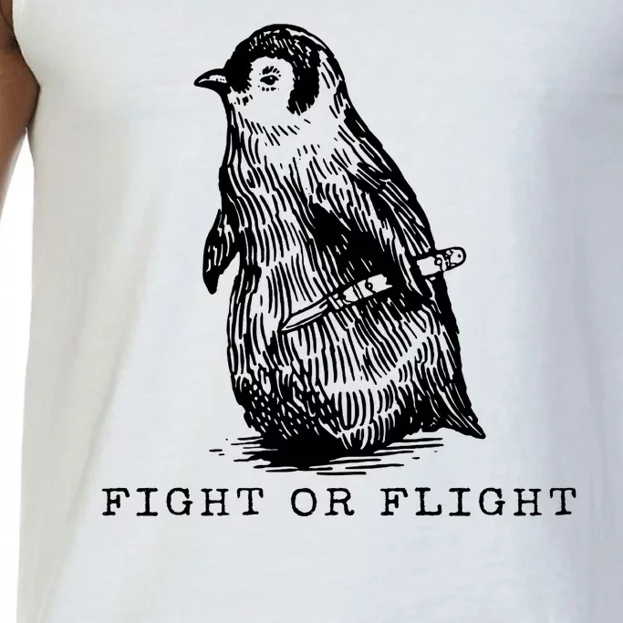 Fight Or Flight Funny Penguin Meme Comfort Colors® Tank Top