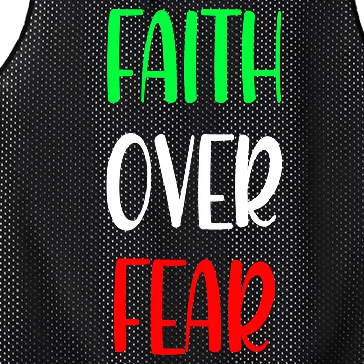 Faith Over Fear Mesh Reversible Basketball Jersey Tank