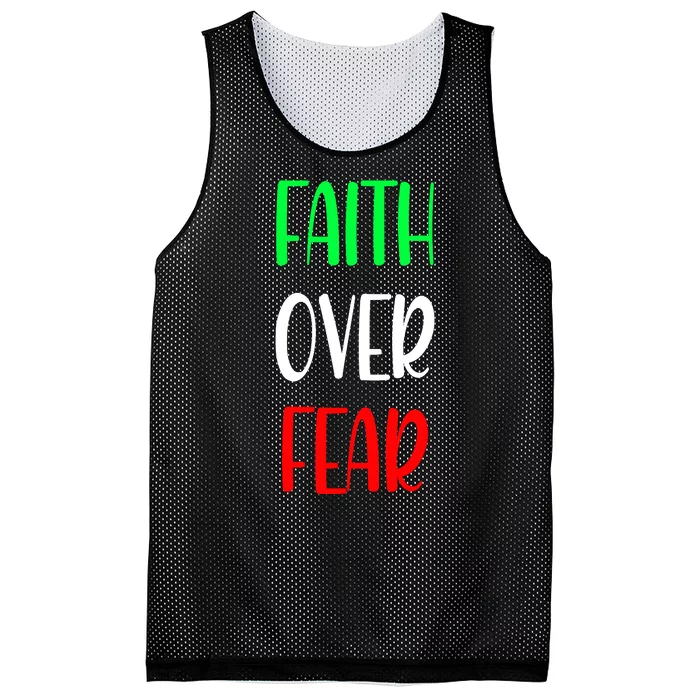 Faith Over Fear Mesh Reversible Basketball Jersey Tank