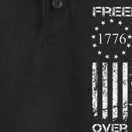 Freedom Over Fear Pro Gun Usa Flag 2nd Amendment Dry Zone Grid Performance Polo