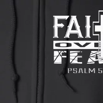 Faith Over Fear Bible Verses Inspiration Full Zip Hoodie