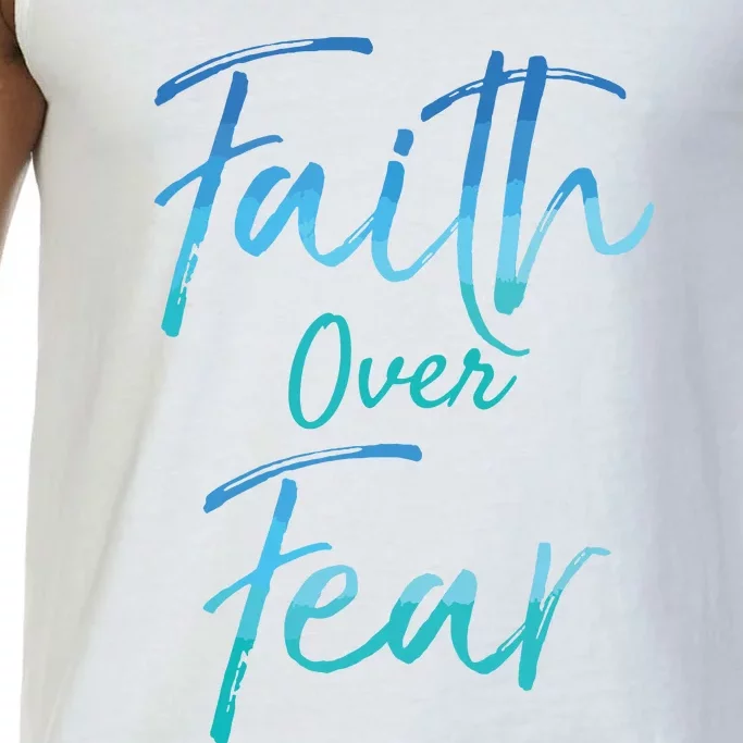 Faith Over Fear Vintage Inspirational Bold Christian Comfort Colors® Tank Top