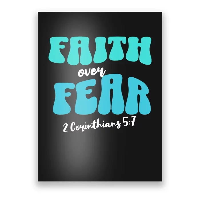 Faith Over Fear Christian Motivational Poster