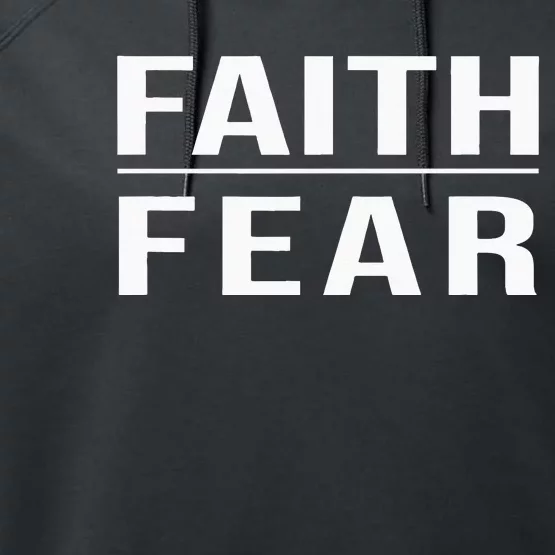 Faith Over Fear Christian For Men Faith Based Gift Performance Fleece Hoodie