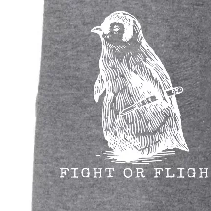 Fight Or Flight Funny Penguin Meme Doggie 3-End Fleece Hoodie