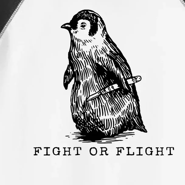 Fight Or Flight Funny Penguin Meme Toddler Fine Jersey T-Shirt