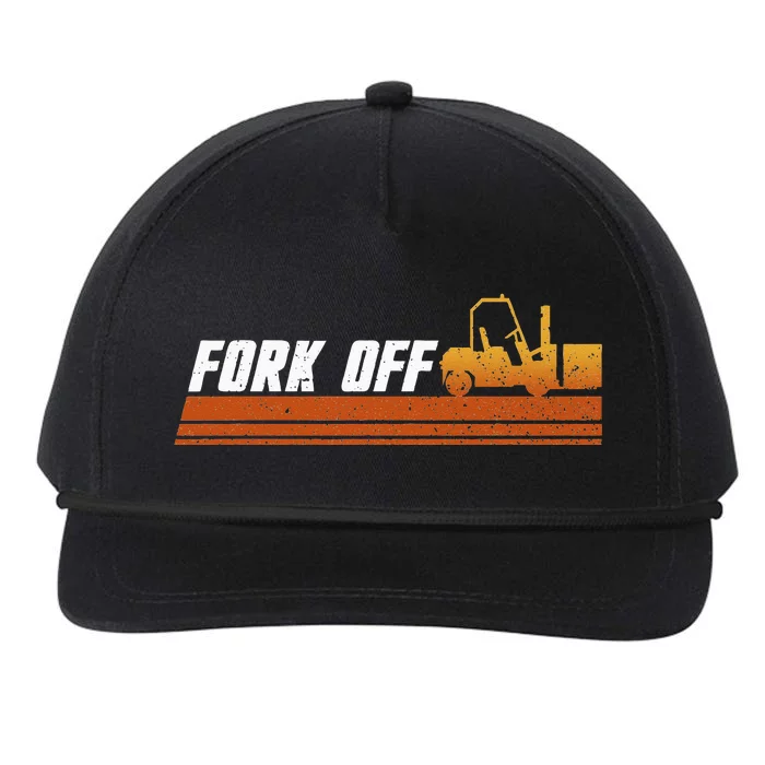 Fork Off Forklift Driver Forklift Operator Warehouse Snapback Five-Panel Rope Hat