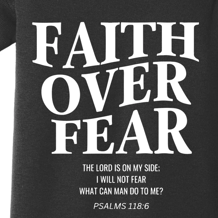 Faith Over Fear Christian Jesus Baby Bodysuit