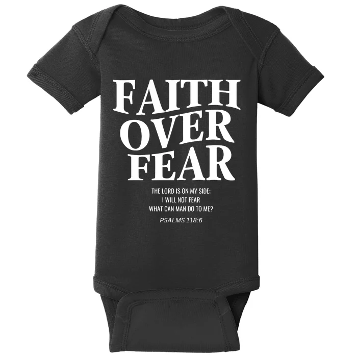 Faith Over Fear Christian Jesus Baby Bodysuit