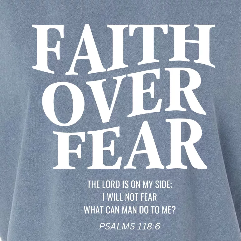 Faith Over Fear Christian Jesus Garment-Dyed Women's Muscle Tee