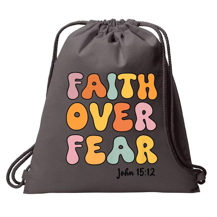 Faith Over Fear Christianjesus Cute Teen Girl Drawstring Bag