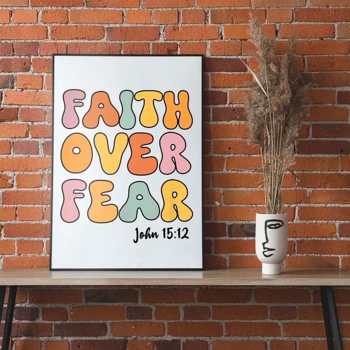 Faith Over Fear Christianjesus Cute Teen Girl Poster