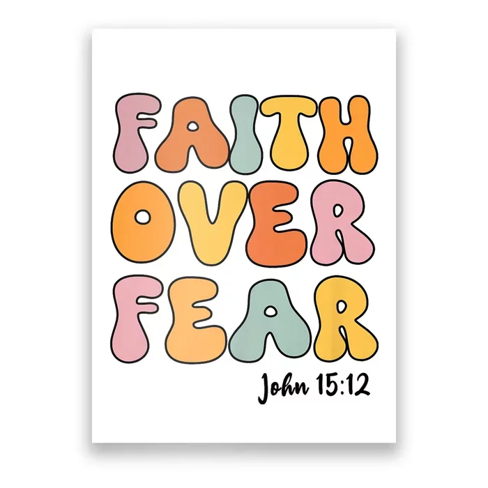 Faith Over Fear Christianjesus Cute Teen Girl Poster