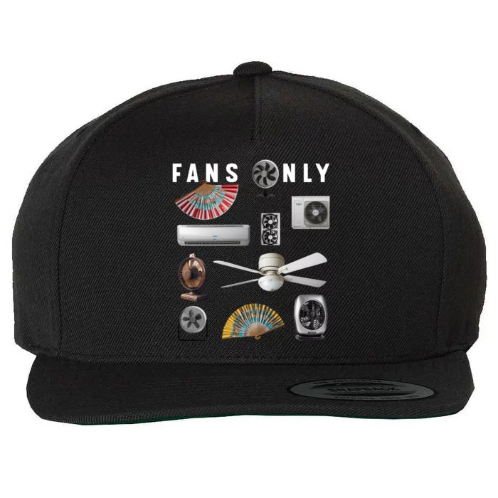 Fans Only Wool Snapback Cap