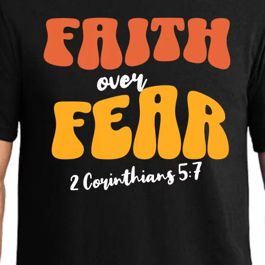 Faith Over Fear Christian Motivational Pajama Set