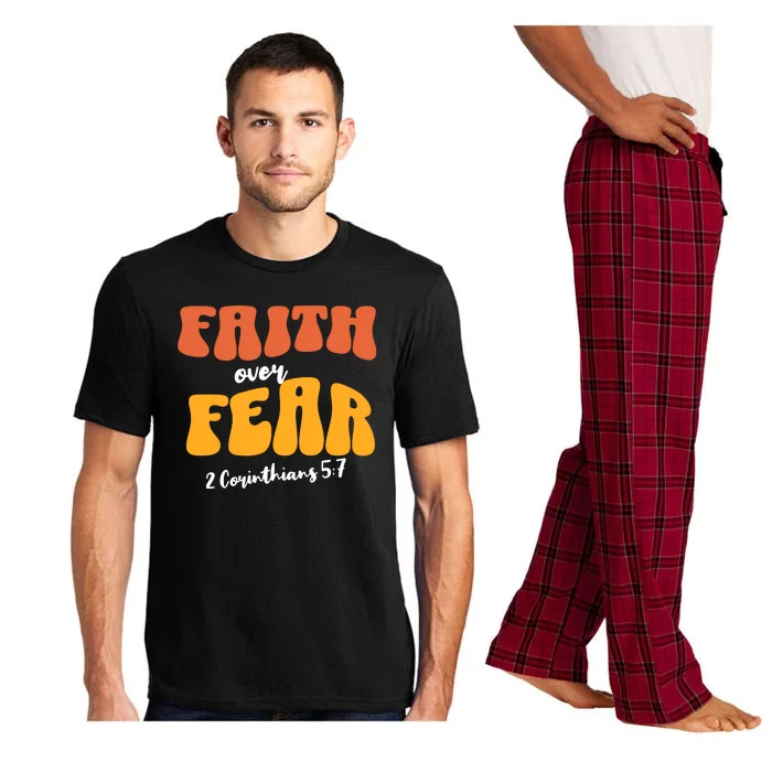 Faith Over Fear Christian Motivational Pajama Set