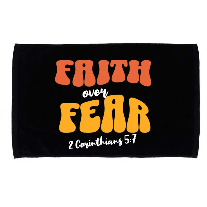 Faith Over Fear Christian Motivational Microfiber Hand Towel