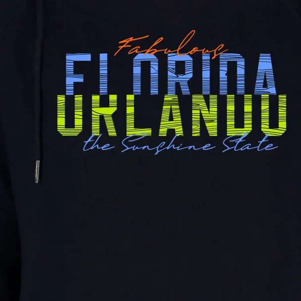 Fabulous Orlando Florida The Sunshine State Womens Funnel Neck Pullover Hood