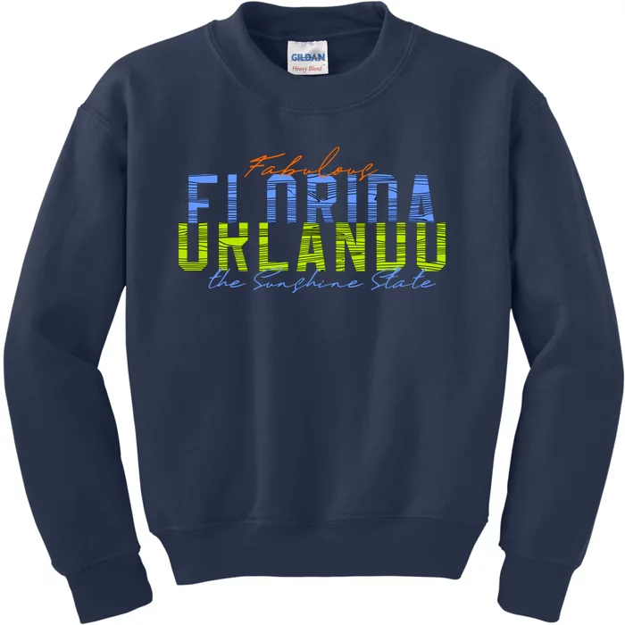 Fabulous Orlando Florida The Sunshine State Kids Sweatshirt