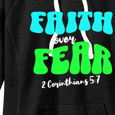 Faith Over Fear Christian Motivational Women's Fleece Hoodie