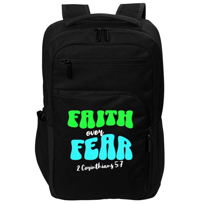 Faith Over Fear Christian Motivational Impact Tech Backpack