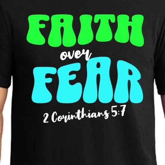 Faith Over Fear Christian Motivational Pajama Set