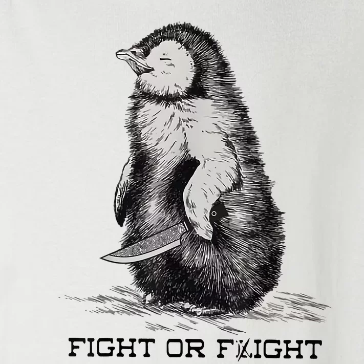 Fight Or Flight Funny Penguin Pun Meme Toddler Long Sleeve Shirt