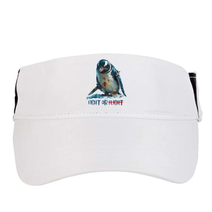 Fight Or Flight Funny Penguin Quote Adult Drive Performance Visor