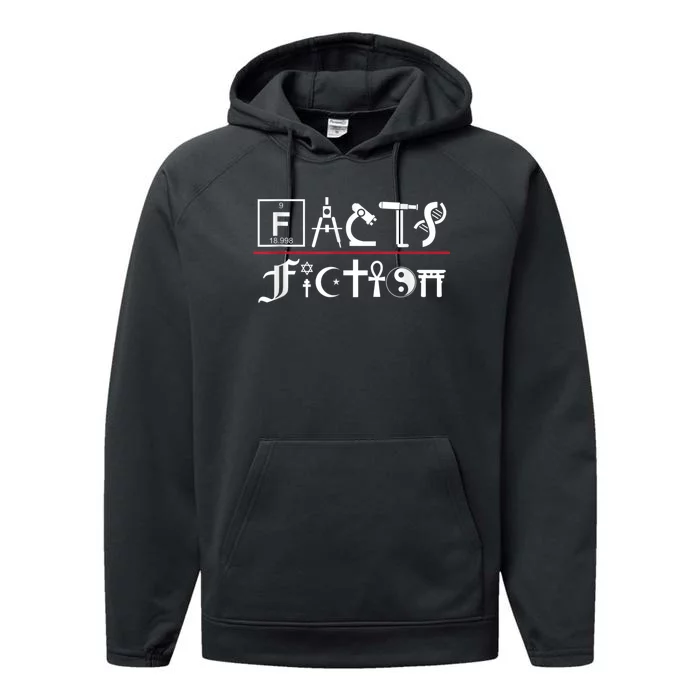 Facts Over Fiction Atheist Studies Performance Fleece Hoodie