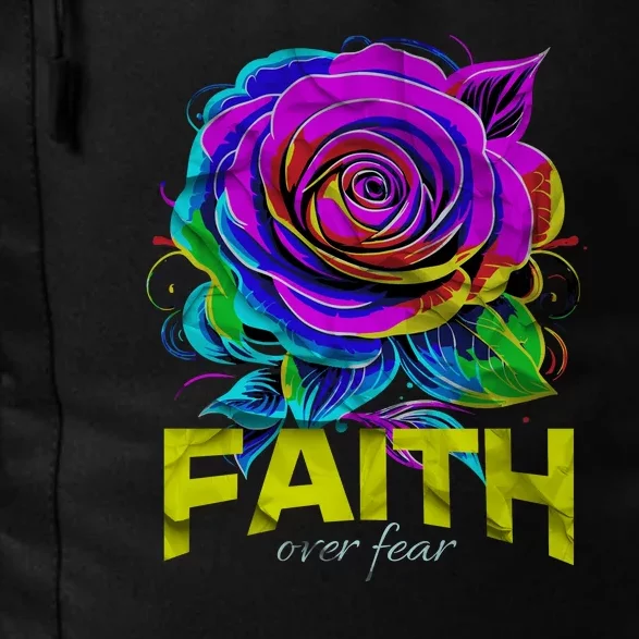 Faith Over Fear Christian Motivational Daily Commute Backpack