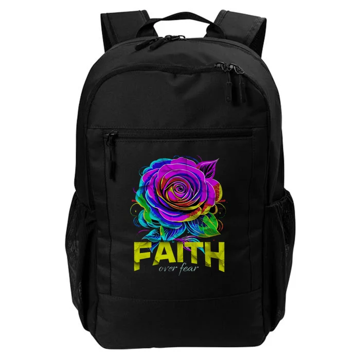 Faith Over Fear Christian Motivational Daily Commute Backpack