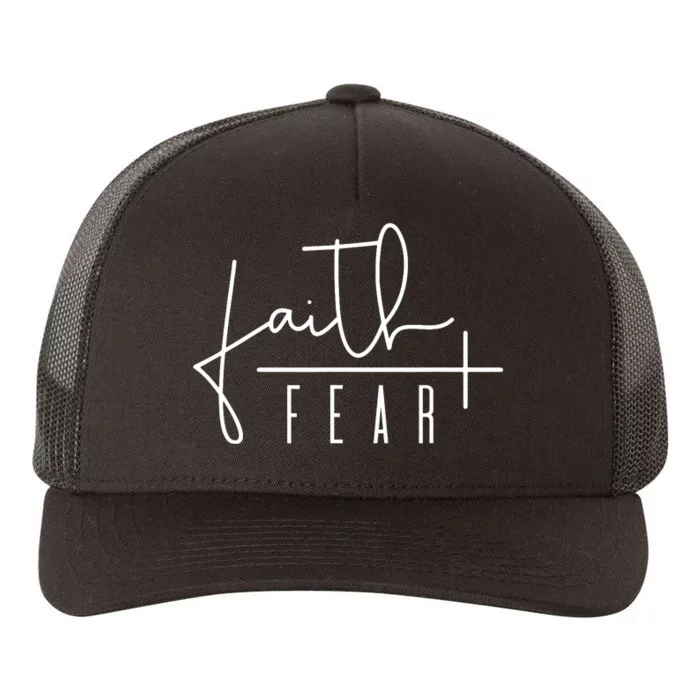 Faith Over Fear Jesus Religious Faith Christian Yupoong Adult 5-Panel Trucker Hat