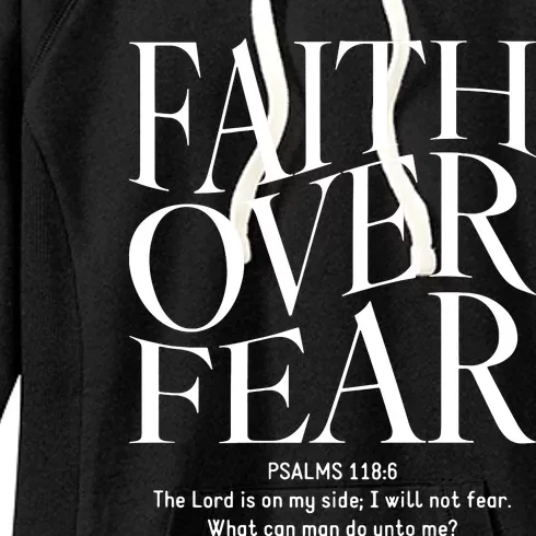 Faith Over Fear Christian Women's Fleece Hoodie