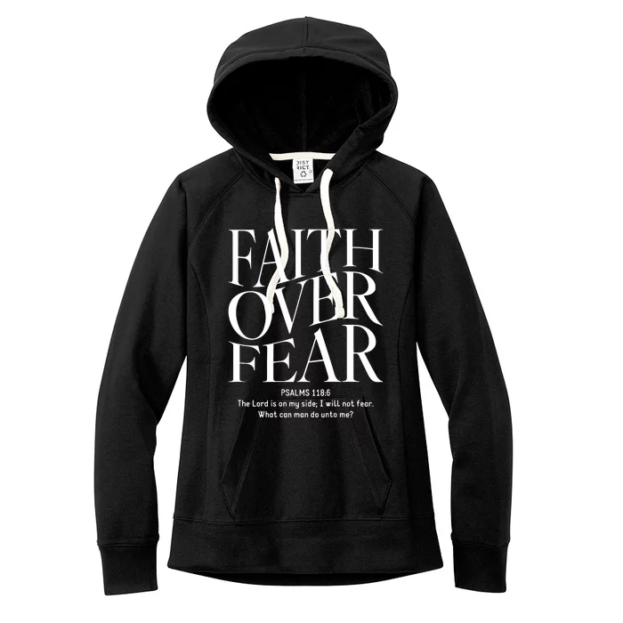 Faith Over Fear Christian Women's Fleece Hoodie