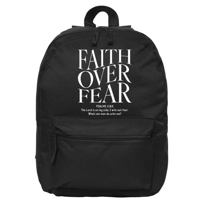 Faith Over Fear Christian 16 in Basic Backpack