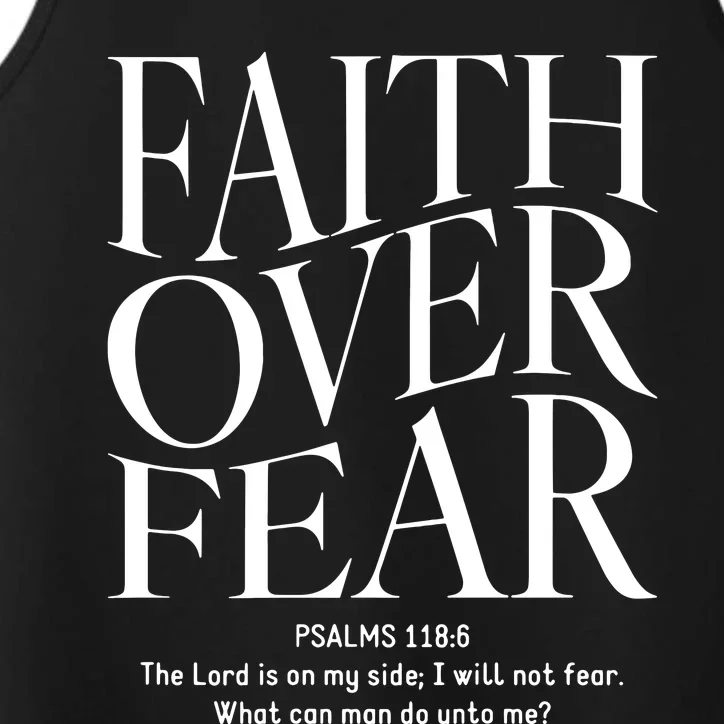 Faith Over Fear Christian Performance Tank