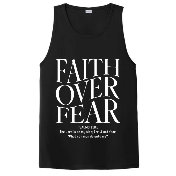 Faith Over Fear Christian Performance Tank