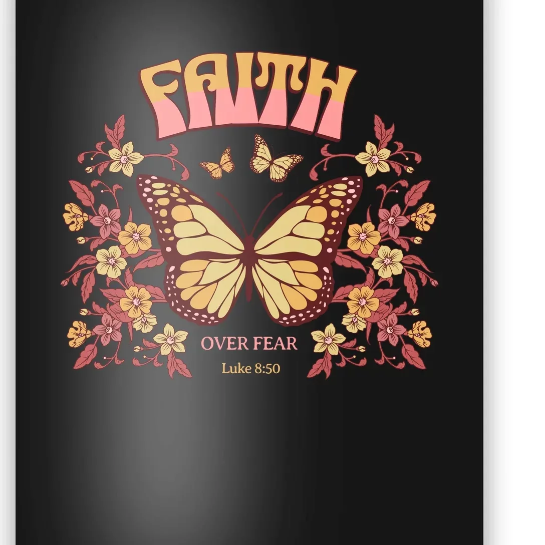 Faith Over Fear Christian Motivational Poster