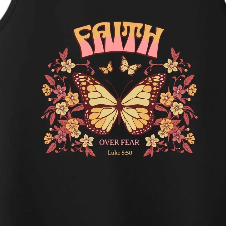 Faith Over Fear Christian Motivational Performance Tank