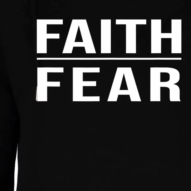 Faith Over Fear Christian For Faith Based Gift Womens Funnel Neck Pullover Hood