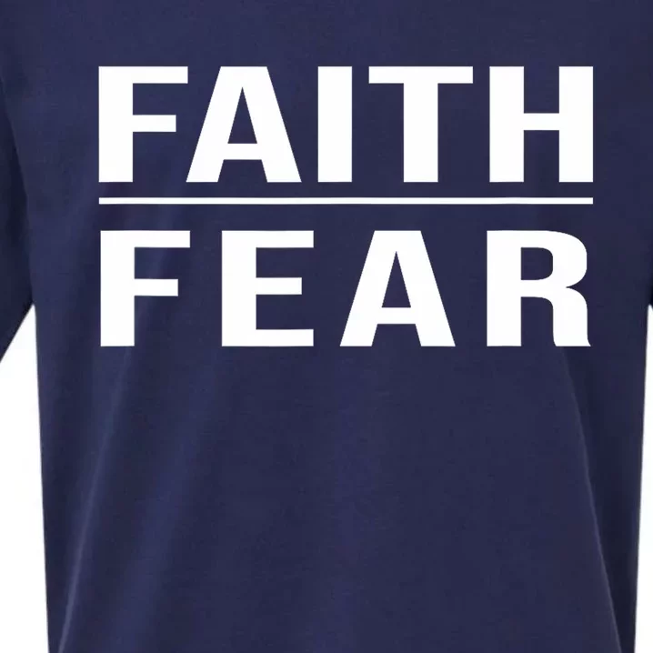 Faith Over Fear Christian For Faith Based Gift Sueded Cloud Jersey T-Shirt