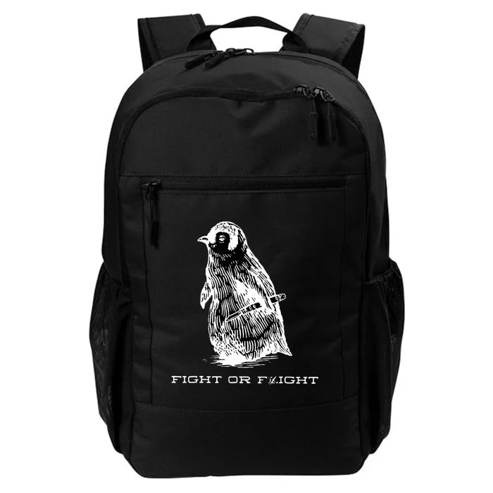 Fight or Flight Funny Penguin Pun Fight Or Flight Meme Daily Commute Backpack