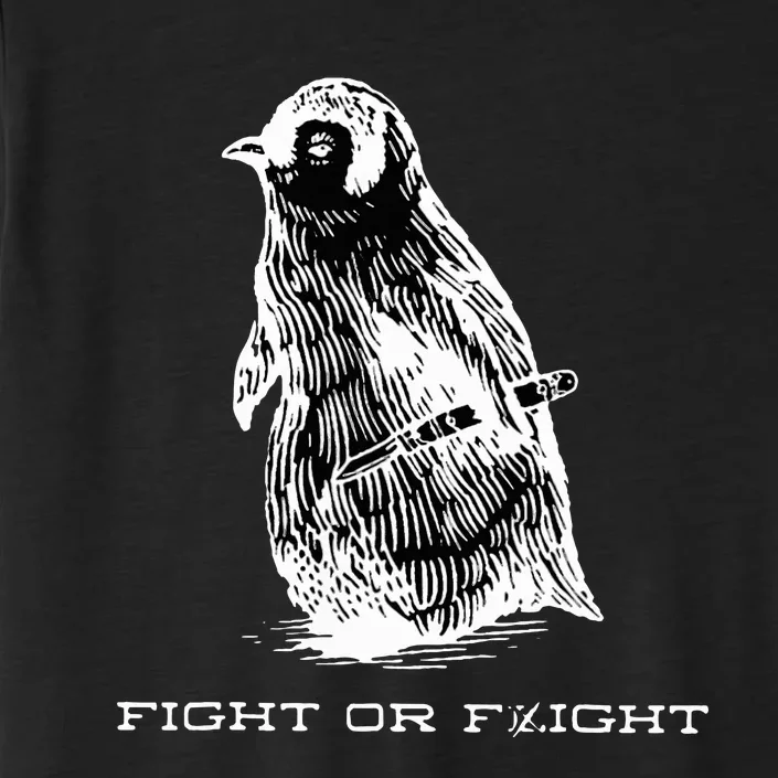 Fight or Flight Funny Penguin Pun Fight Or Flight Meme ChromaSoft Performance T-Shirt