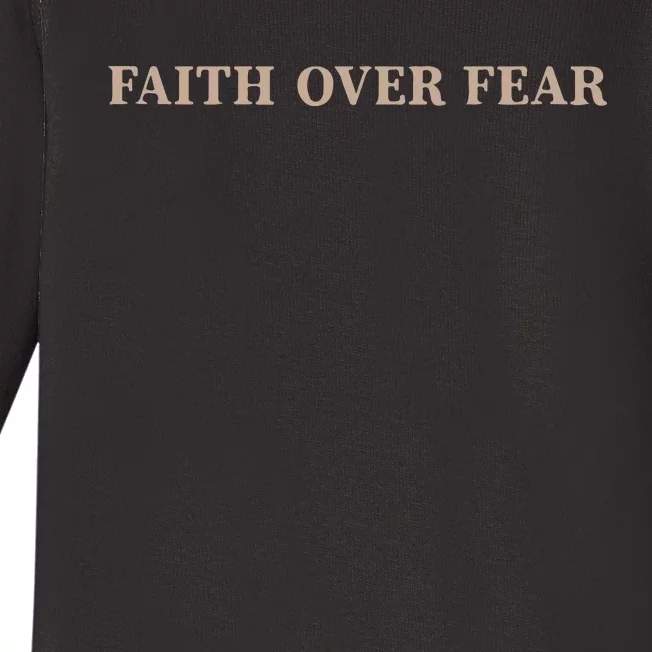 Faith Over Fear Christian Baby Long Sleeve Bodysuit