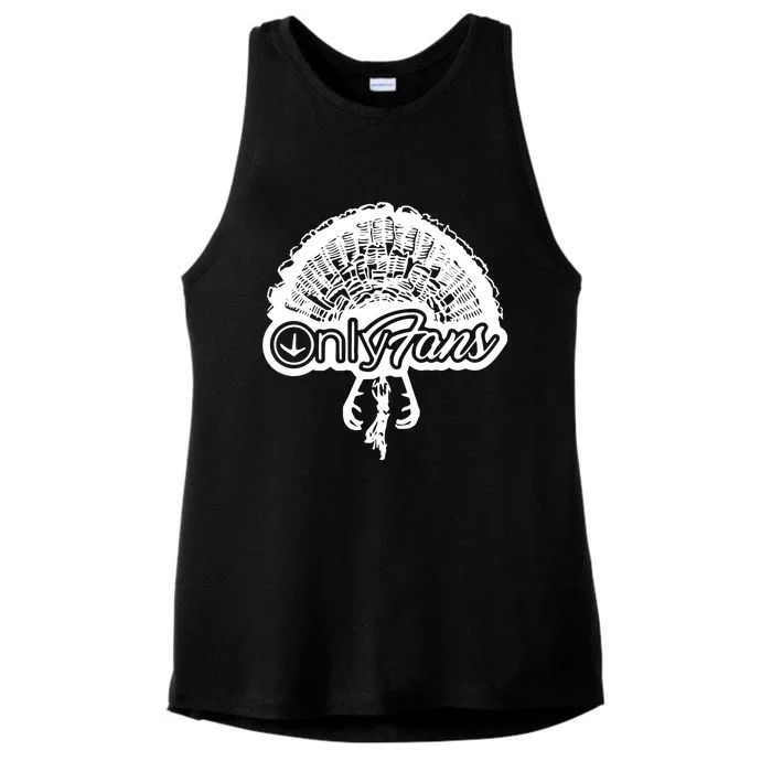 Funny Only Fans Turkey Hunting Ladies Tri-Blend Wicking Tank