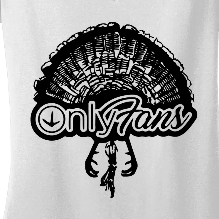 Funny Only Fans Turkey Hunting Women's V-Neck T-Shirt