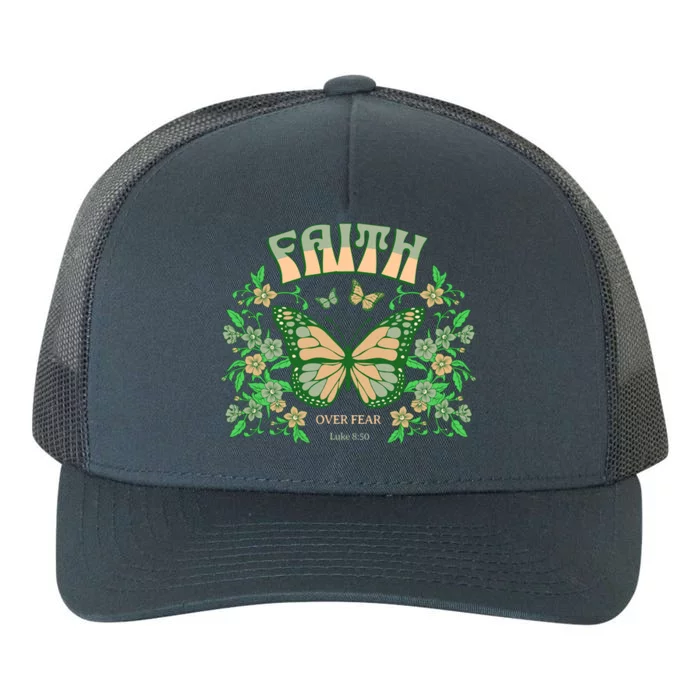 Faith Over Fear Christian Motivational Yupoong Adult 5-Panel Trucker Hat